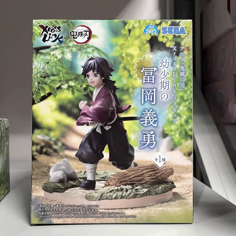 Original Sega Anime Figure Demon Slayer Xross Link Juvenile Period Tomioka Giyuu Sabito Model Collector Desktop Ornament Toy