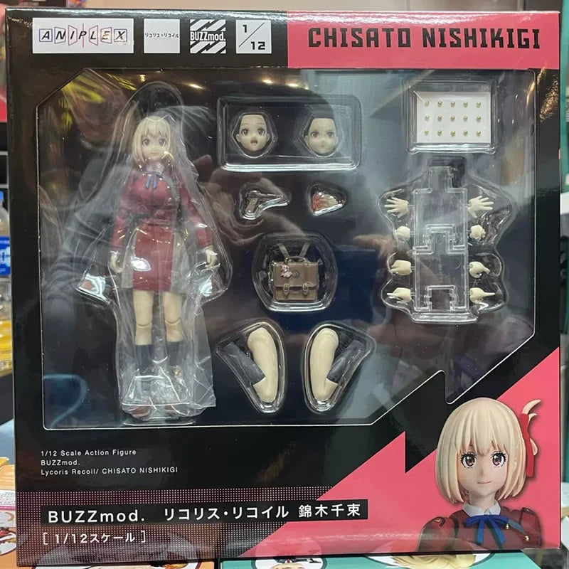 Original Aniplex Lycoris Recoil BUZZmod Chisato Nishikigi Takina Inoue 1/12 Scale In Stock Anime Action Collection Figures Model