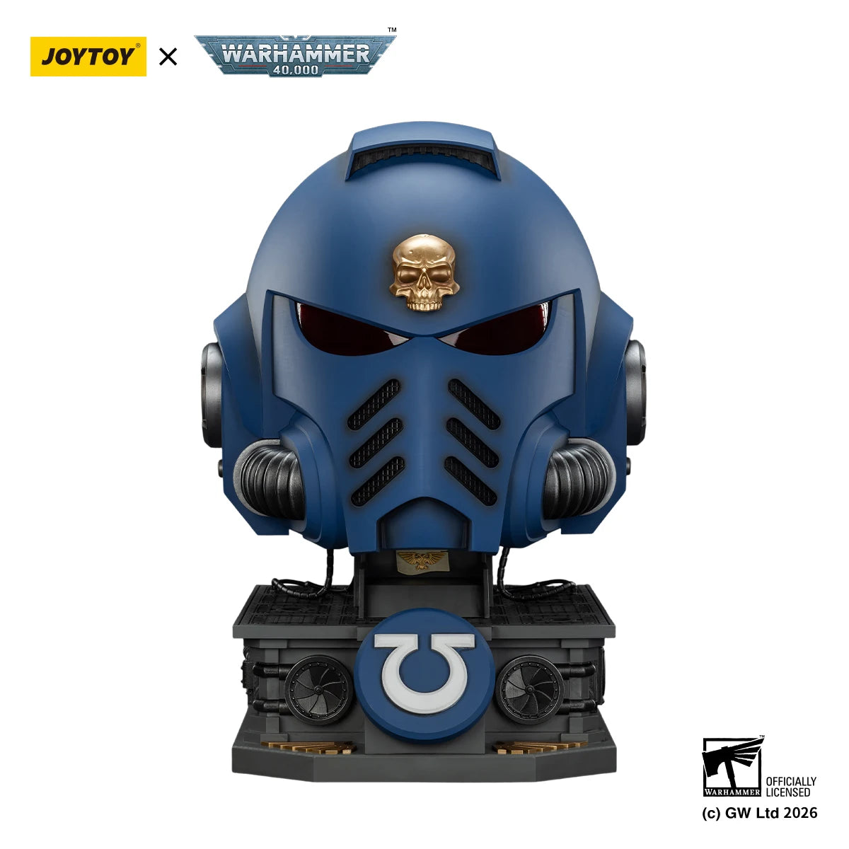 JOYTOY Warhammer 40k 1/18 Action Figures Ultramarines Captain MkX Helmet & Display Stand