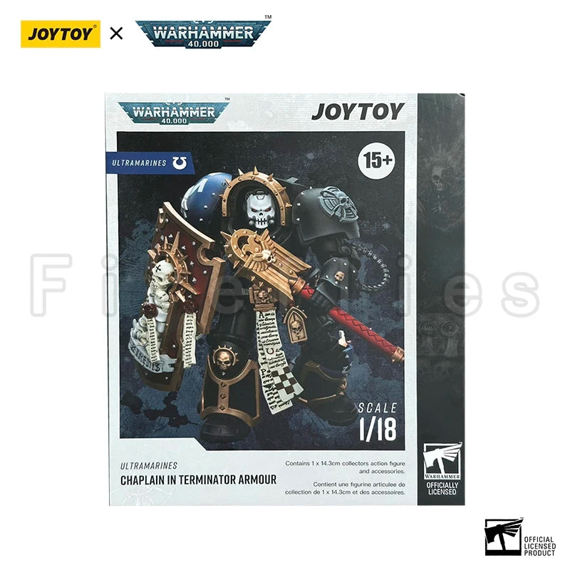 1/18 JOYTOY Action Figure 40K Ultramarines Chaplain in Terminator Armour Re-issue Version Anime Model Toy