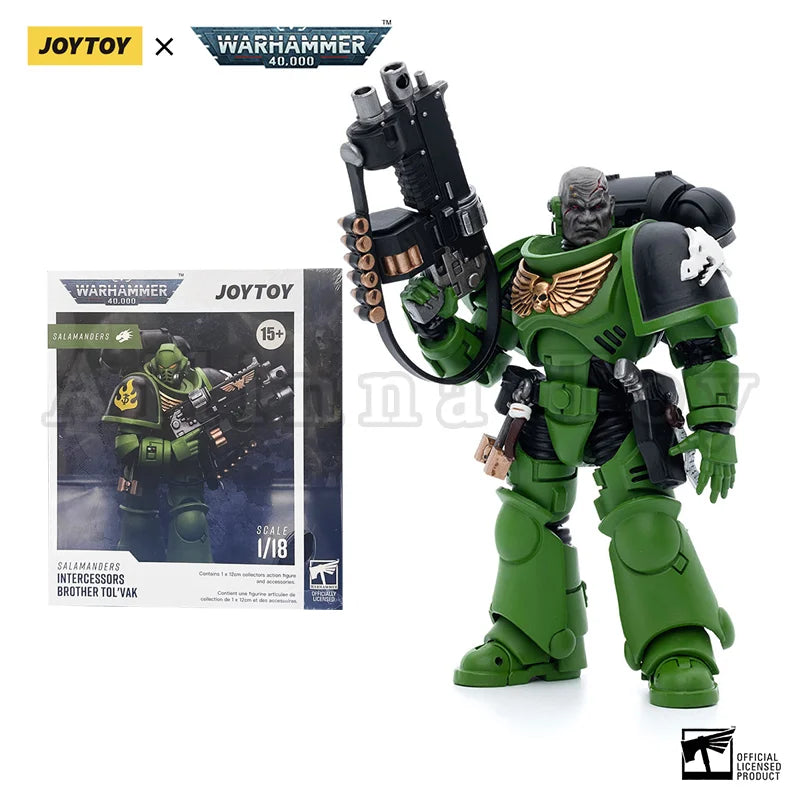 JOYTOY 1/18 Action Figure 40K Salamanders Intercessors Anime Military Model