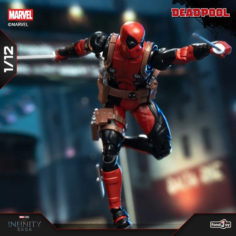New Fondjoy Deadpool Assembled Model 1/12 Action Figure Movie Characters Collectible Model  PVC Model Toys Boys Birthday Gifts