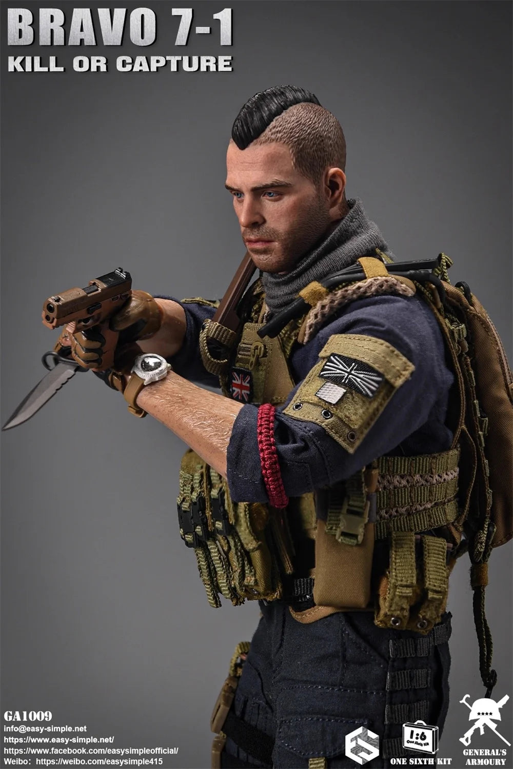 1/6 ES GA1009 The British Soldier Doll Duty Man The Call Full Set Moveable Action Figure SAS For Fans Collect EASY&SIMPLE