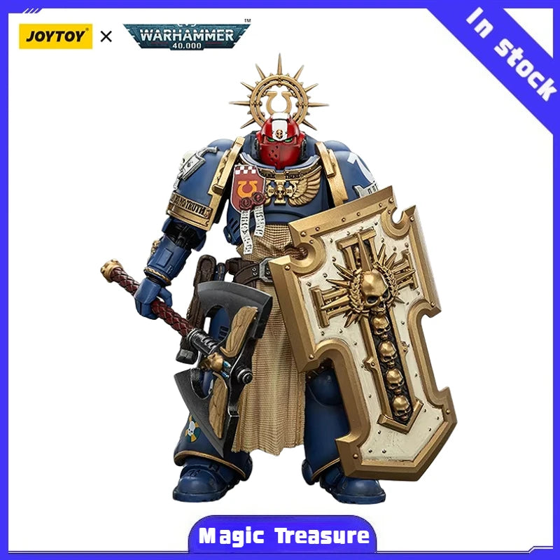 【MT】JOYTOY Warhammer 40K Ultramarines Metaurus with Power Axe Stormshield and Plasma Pistol  1/18 Action Figure Model