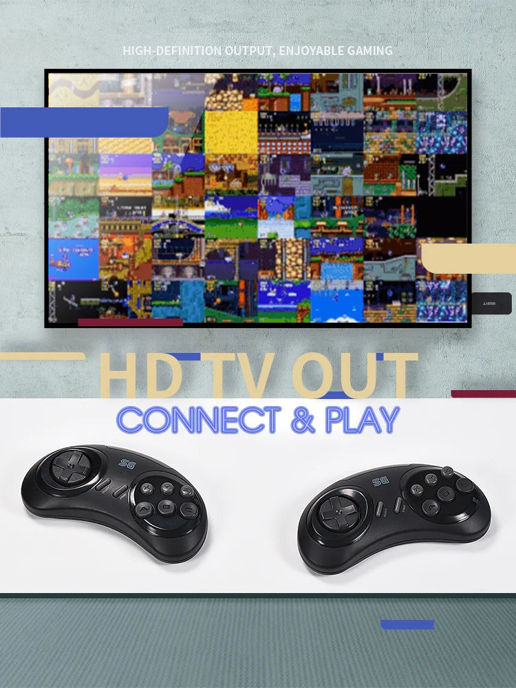 DATA FROG 4k 16-bit Wireless Retro Video Game Console Build In 900 Games HDMI-Compatible Retro Game Console For SEGA/FC/GBA