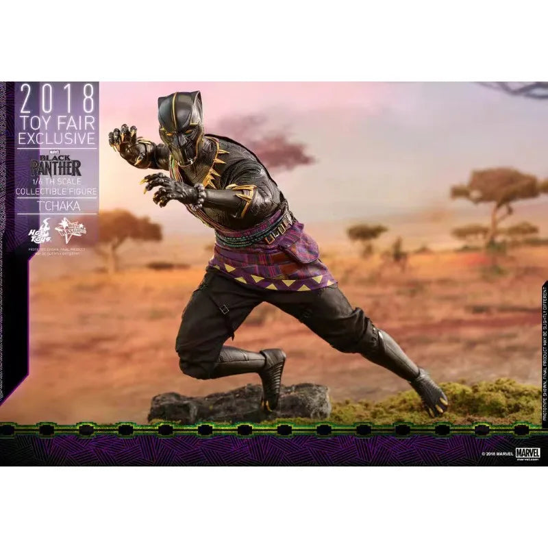Original Hot Toys Marvel MMS487 Black Panther TCHAKA Anime Figure Model Collection Toys