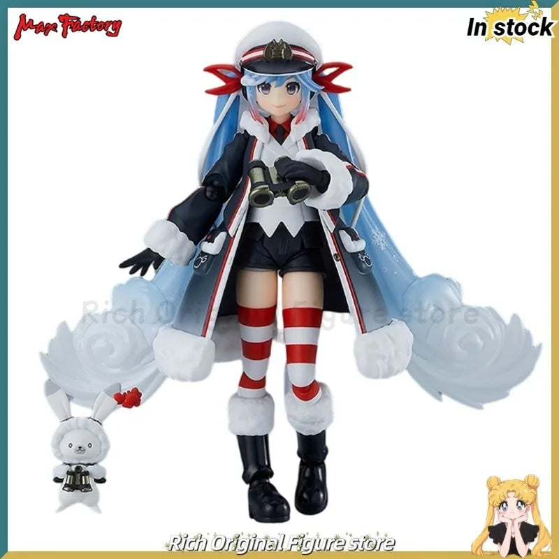 【In Stock】Original Max Factory Figma#EX-066 Hatsune Miku Snow Miku 2022 Grand Voyage Anime Action Figure