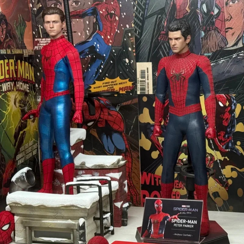 Hot Toys Mms679 Mms680 Mms658 Marvel Spider-Man No Way Home New Red & Blue Suit Anime Action Figure Collection Children Gifts