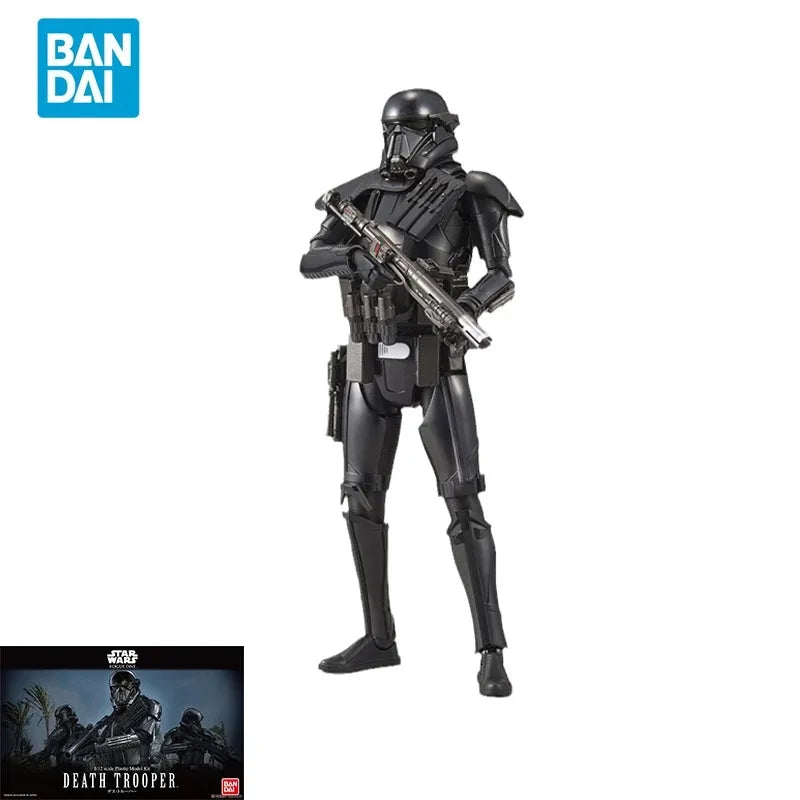Bandai Original STAR WARS Anime Model DEATH TROOPER  Action Figure Assembly Model Toys Collectible Ornaments Gifts For Children