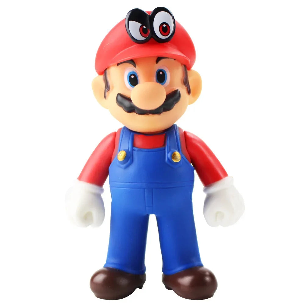 Super Mario Bros Action Figure Toys Toad Peach Luigi Yoshi Donkey Kong Wario Anime Model Ornaments For Children Birthday Gift