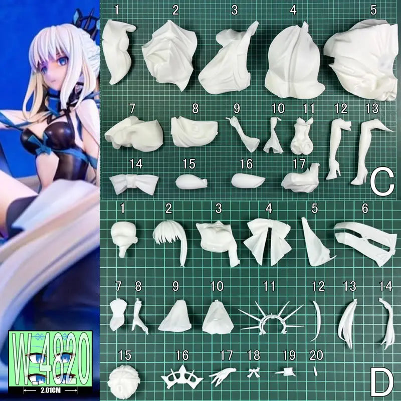 (In Stock) (W_4820) Morgan le Fay Fate Unpainted Unassembled GK Anime Figure Garage Kit  Diy White Resin Model Kit