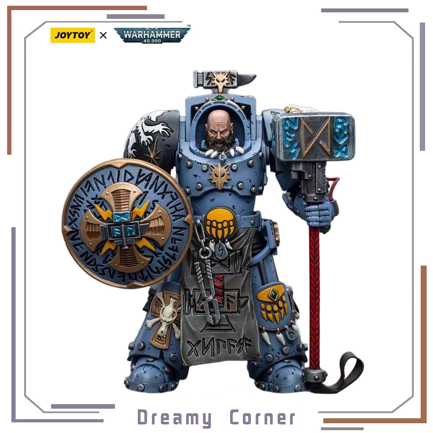 【In Stock】JOYTOY Warhammer 40K Space Wolves Arjac Rockfist 1/18 Action Figures Models Toys Collection