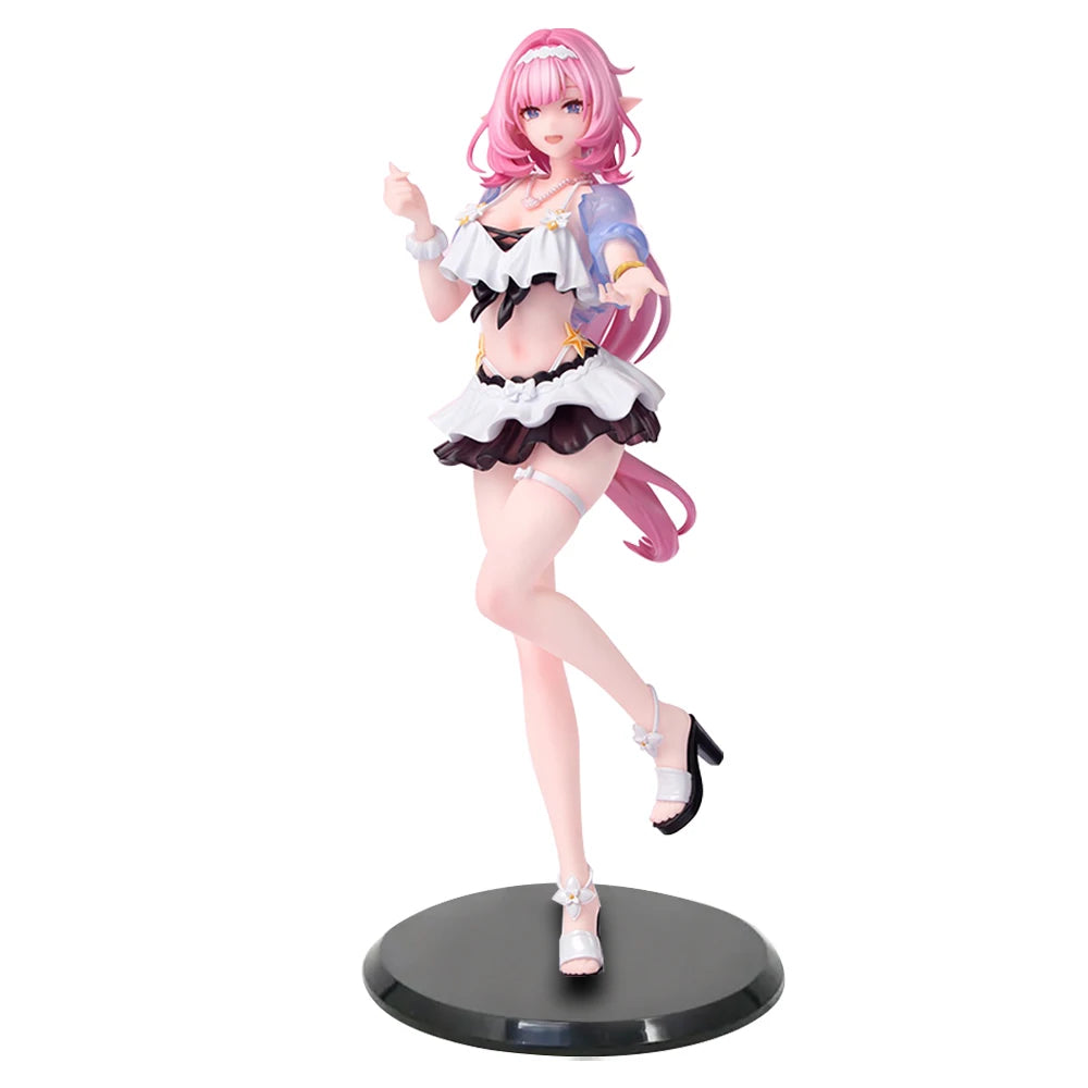 Anime Elysia Figure Summer Fairy figurine JK Uniform Girls Elysia action figure Desktop statue Swimsuit Model Desktop Toys Gifts