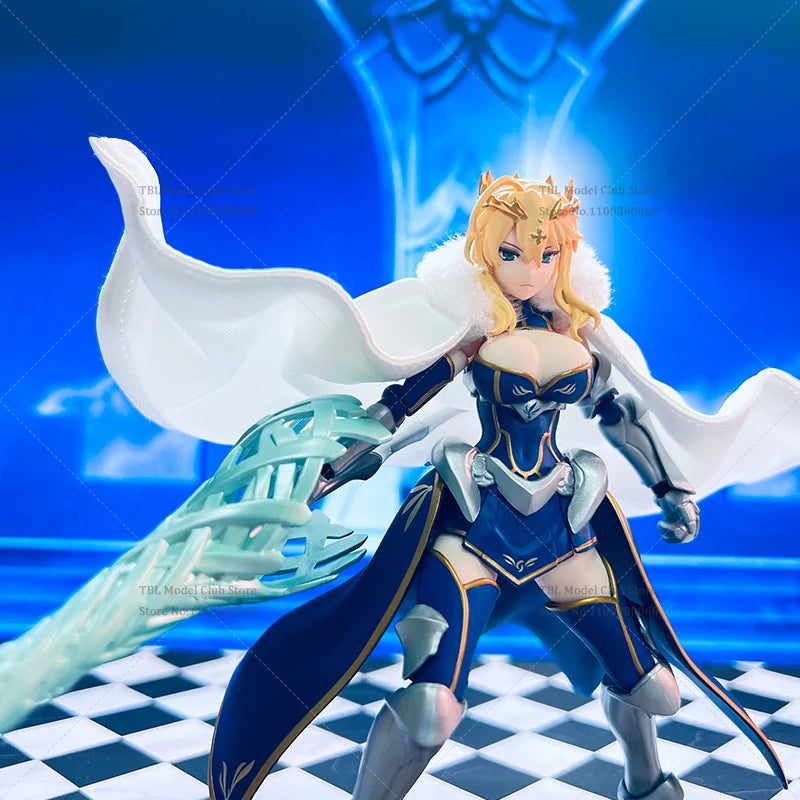 1/12 Scale Female Clothes White Cloak Fate/Zero Altria Pendragon Japanese Anime For figma 6-inch Action Figure Soldier Scene