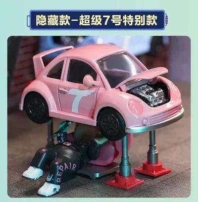 POP MART Molly Car Car Series Mystery Action Figure Anime PVC 100% Original Collectible Desktop Ornament Doll Toy
