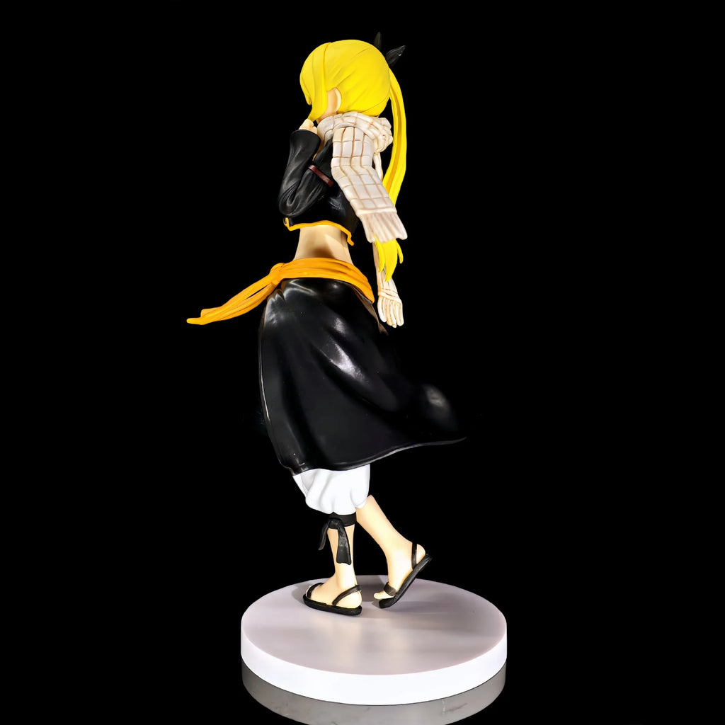 23CM FAIRY TAIL Lucy Heartfilia Menswear Standing Anime Handmade Action Figures Desktop Case Decoration Ornament Gift