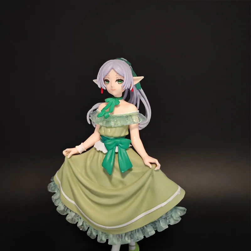 Frieren Beyond Journey's End Anime Figure Dress Style Elf Girl Statue Collectible Model Desktop Decor For Anime Fans Collection