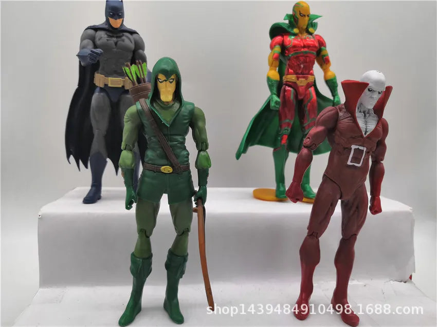 4er-Set Hot Toys DC Heldenpuppen Batman, Superman, Wonder Woman, Victor Stone Anime-Figuren zum Sammeln, Dekorieren und Verschenken