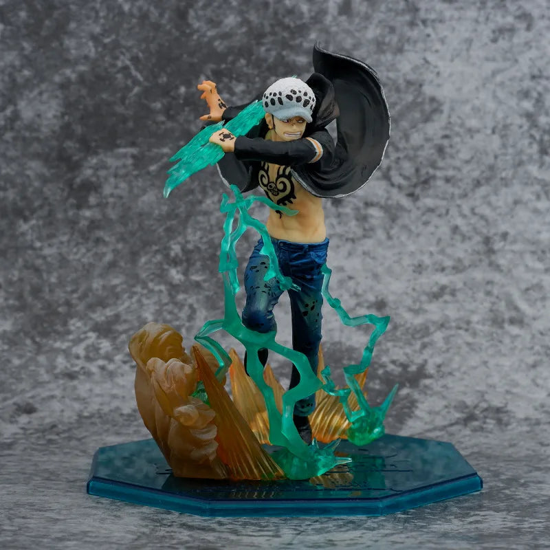 17CM Anime One Piece Fierce Battle Trafalgar D. Water Law  Action Figure Adult Children Toys Japan Manga Kids Gift  Model Doll