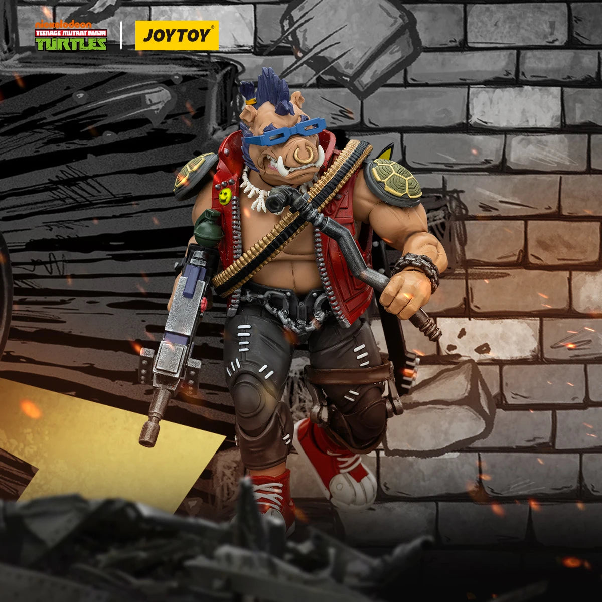 [Pre Order] JOYTOY 1/18 Action Figure TMNT Ninja Turtles Bebop Rocksteady Collection Model Toys
