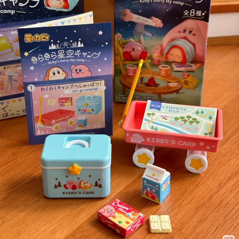 New Re-Ment Kirby Miniature Scene of Starry Sky Camping Anime Action Figure Model Toys Gift for Birthday