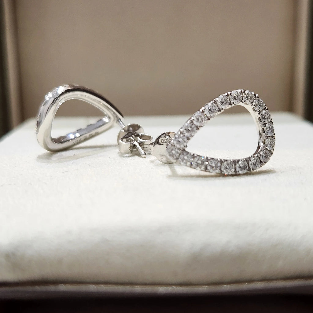 Custom Real Platinum PT950 Stud Earrings Women Anniversary Wedding Earrings Water Drop Moissanite Diamond Drop Earrings Trendy