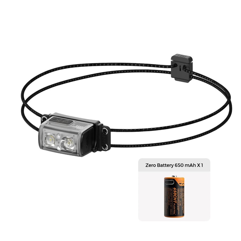 FLEXTAIL ултра лек LED челник за къмпинг, туризъм, бягане и риболов, 1 сменяема и презареждаща се батерия включена