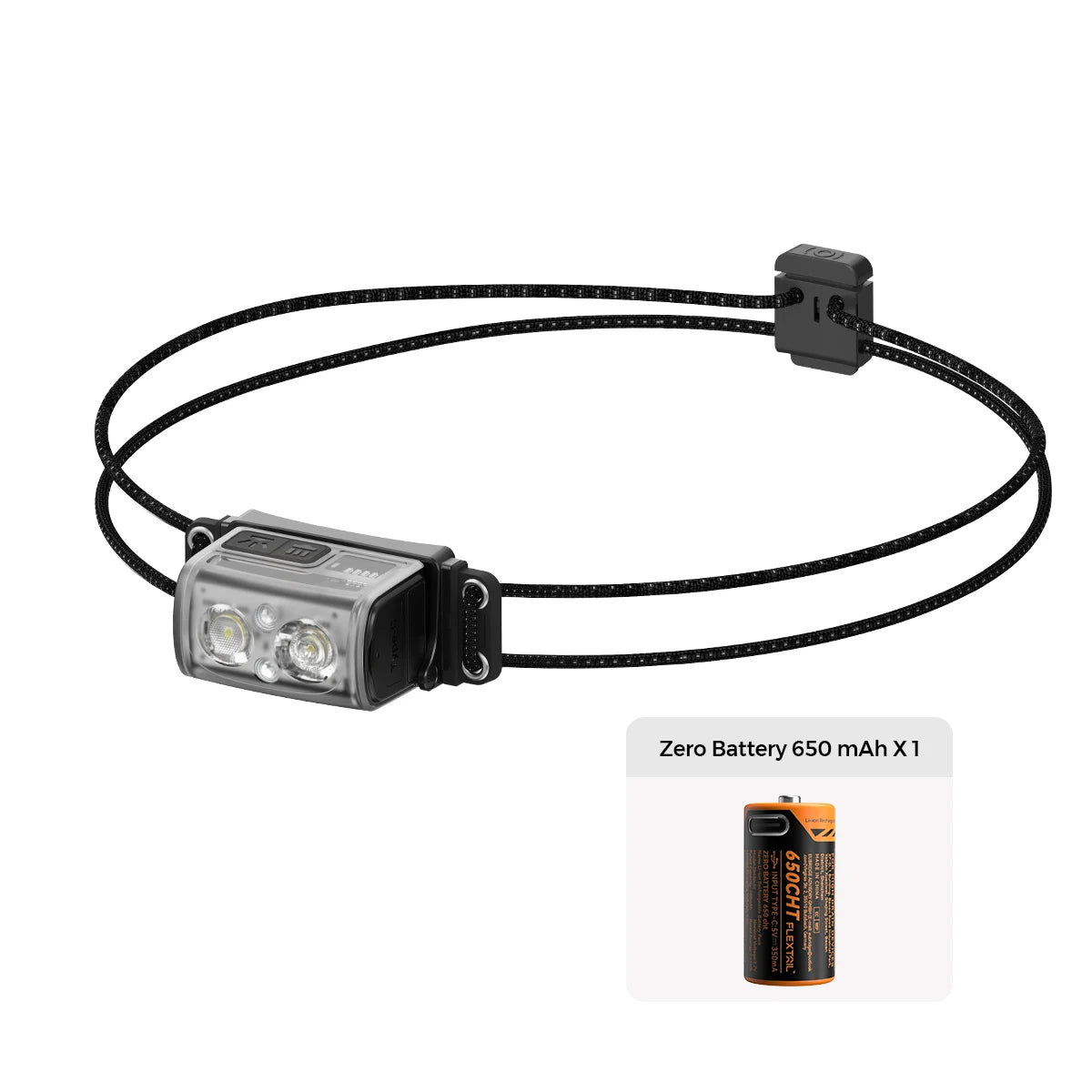 FLEXTAIL ултра лек LED челник за къмпинг, туризъм, бягане и риболов, 1 сменяема и презареждаща се батерия включена