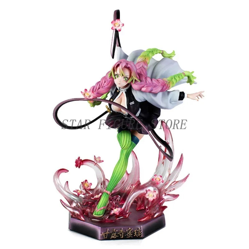 Gk Demon Slayer Kanroji Mitsuri Action Figure Statue 22cm Kimetsu No Yaiba Figurine PVC Collection Ornaments Model Toys Gifts