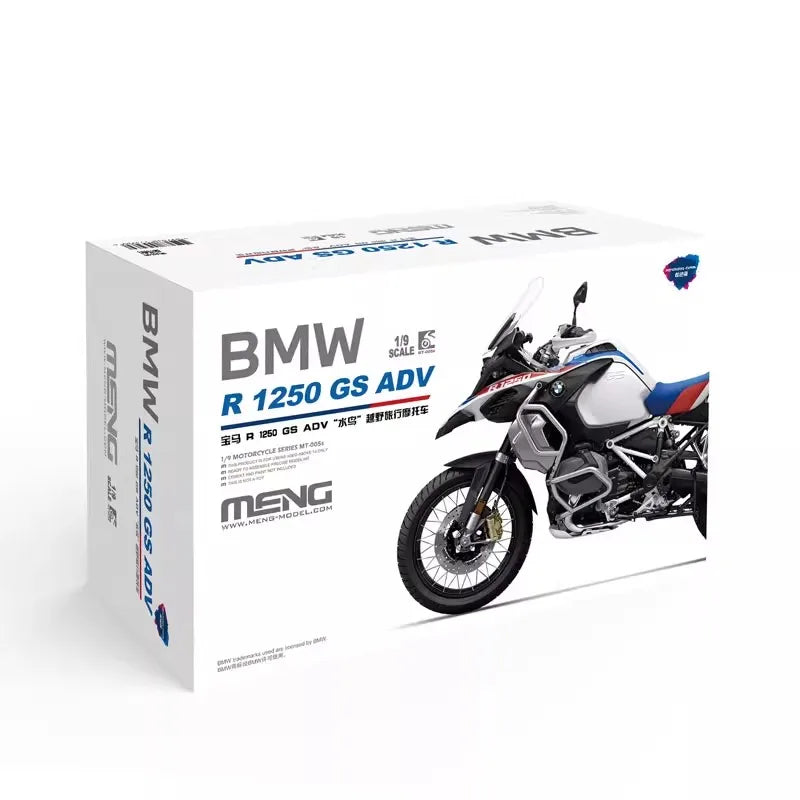 1/9 Meng Bmw R 1250 Gs Adv Waterbird Off-Road Travel Motorcycle Mt-005s Assemble Figure Model Collectible Children Birthday Gift