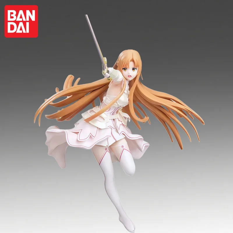 In Stock Bandai Original Banpresto Sword Art Online Asuna Yuuki Action Figure Model Doll Brand New Boxed Anime Characters Garage