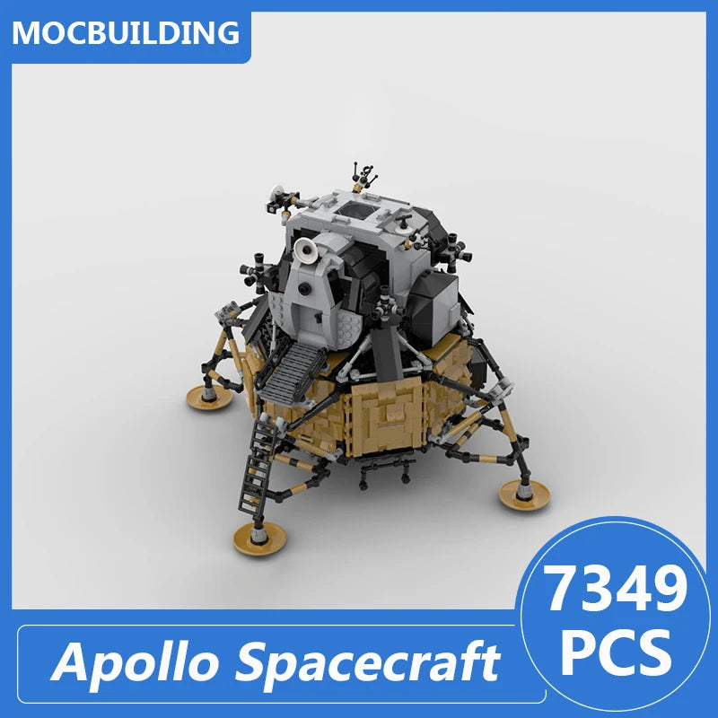 Apollo Spacecraft Model Moc Building Blocks Diy Assemble Bricks Space Educational Creative Collection Xmas Toys Gifts 7349PCS