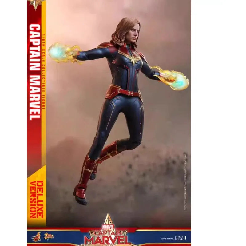Original Hot Toys MARVEL Avengers 4: Captain Marvel MMS521 MMS522 Anime Figure Collection Toys Models
