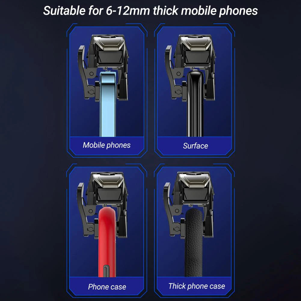 1/2 stücke RGB A1 Mobile Gaming Trigger Professionelle 4 Finger Game Controller Gaming Ziel Schießen Trigger Joystick für Handy