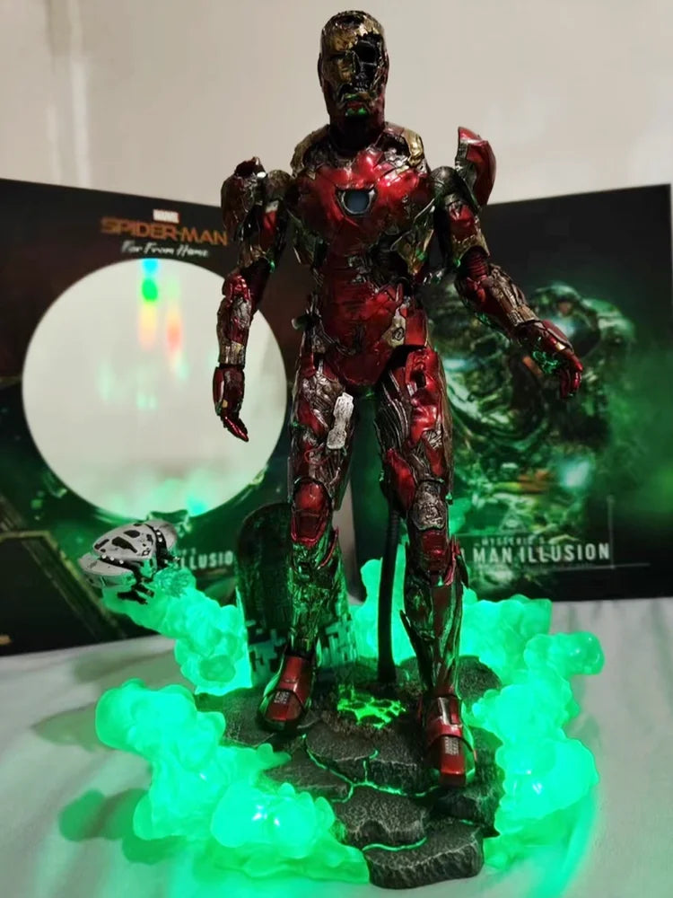 Hottoys Spider Man Mysterio'S Iron Man Illusion 1/6 Scale Articulated Figure Movie Peripheral Collectible Desktop Ornament Gift