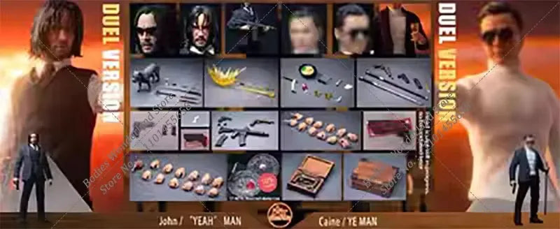 AT custom 1/12 Scale Classic Movie Characters Keanu Reeves John Wick  Donnie Yen Full Set 6" Full Set Action Figure Body Model