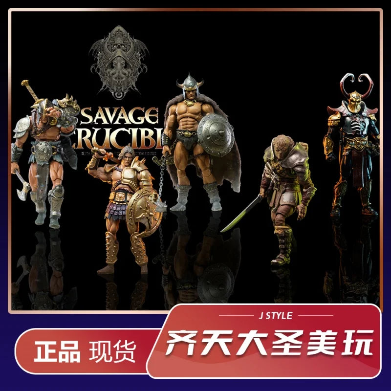 Hot In Stock Hs Studio 1/12 Scale Male Soldier Barbarian Series Savage Furnace 2 Waves Full Set Model 6 Inch Action Figure Gifts