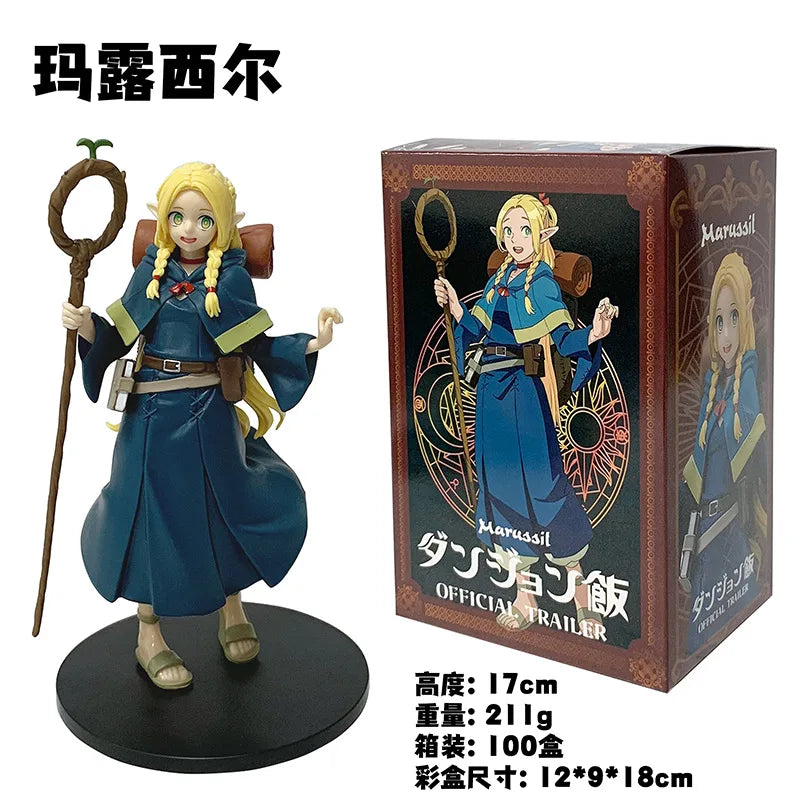 17cm Delicious in Dungeon Marussil PVC Amine Action Figure Collectible Model Dolls Statuette Ornament Toys For Kids Xmas Gifts