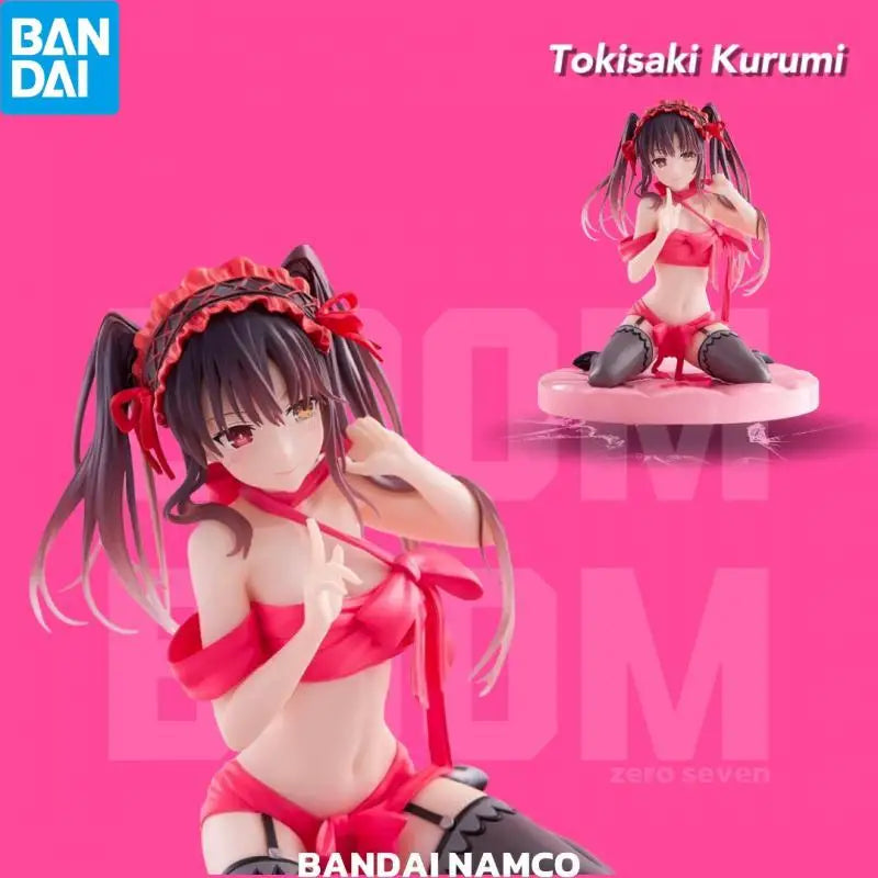 Genuine BANDAI NAMCO DATE A LIVE Happy Birthday Present Tokisaki Kurumi PVC Figure in stock Collector Figurine Toys Model gift