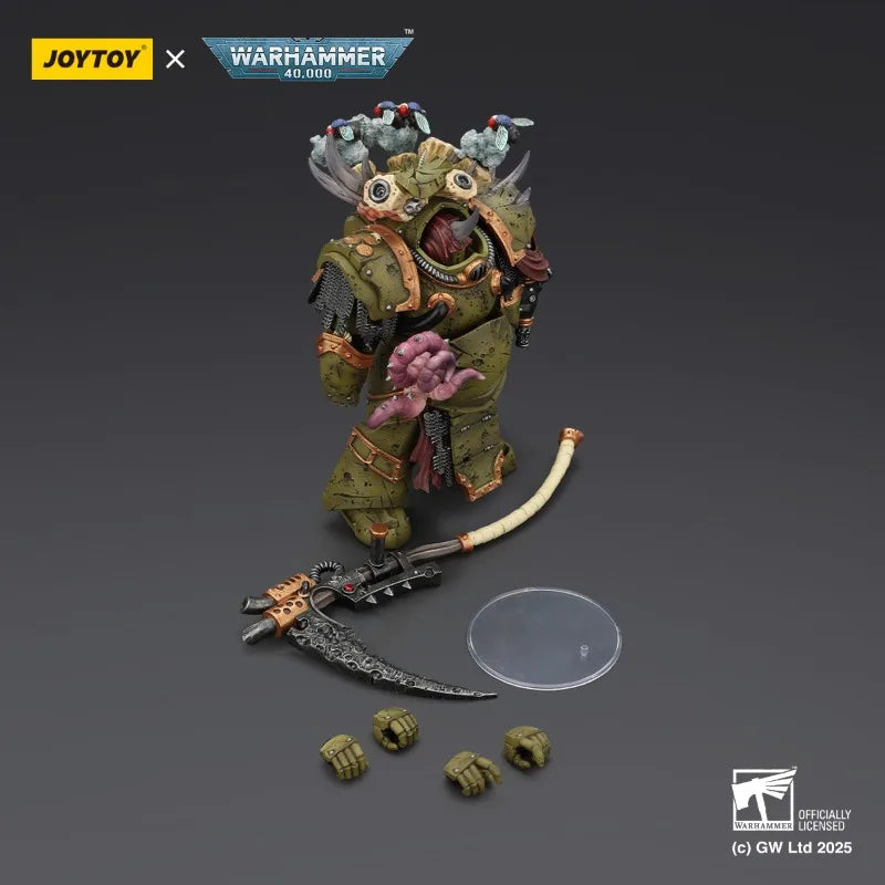 JOYTOY Warhammer 40K Death Guard 1/18 Action Figure Doll Deathshroud Terminator Champion Anime Collection Model Collectible Toys