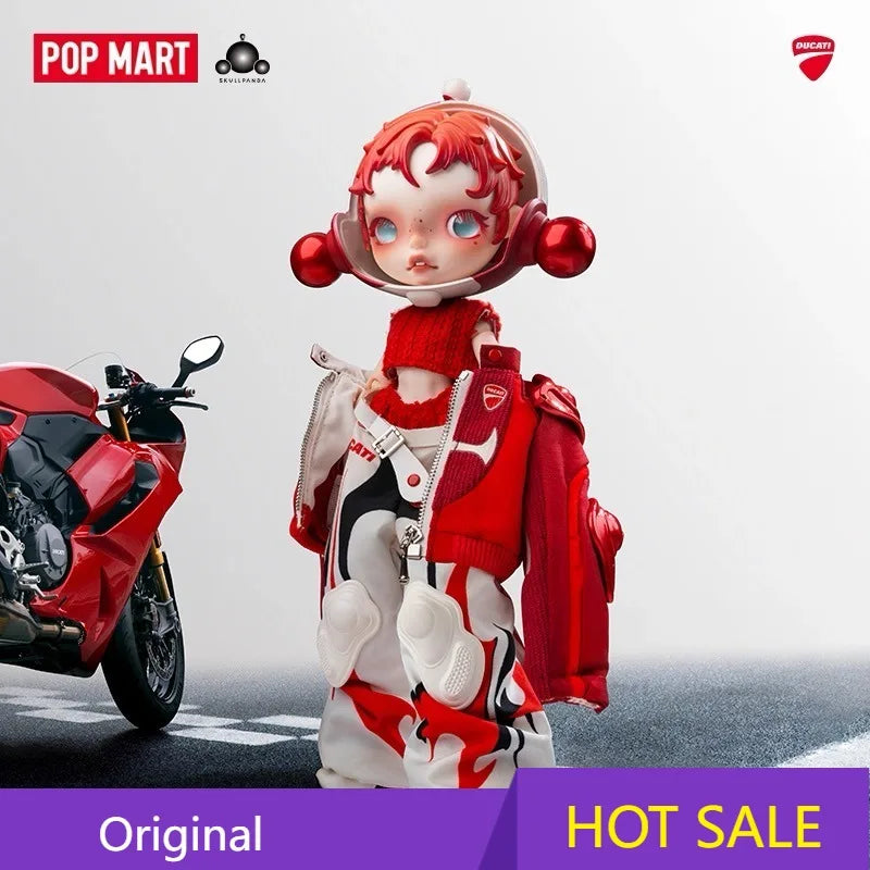 POPMART SKULLPANDA DUCATI 1/6 Action Figure Doll Fidgeting Toys Decorative Ornaments Original Xmas Series Birthday Gift