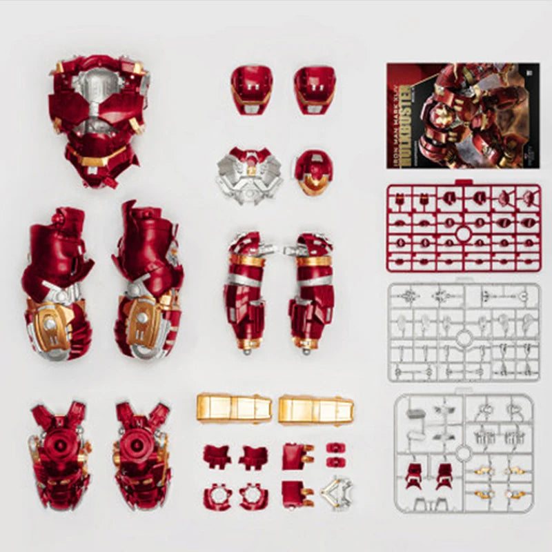 Fondjoy Marvel Anti-Hulk Armor Assemble Toy Movie Character Model 18 Inches Action Figures LED Can Emit Light Model Gift For Boy