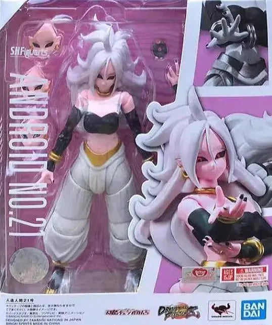 In stock Bandai Shf  Android 21 S.h.figuarts Genuine Collectible Action Figure Anime Model Toys Gift SSWW2