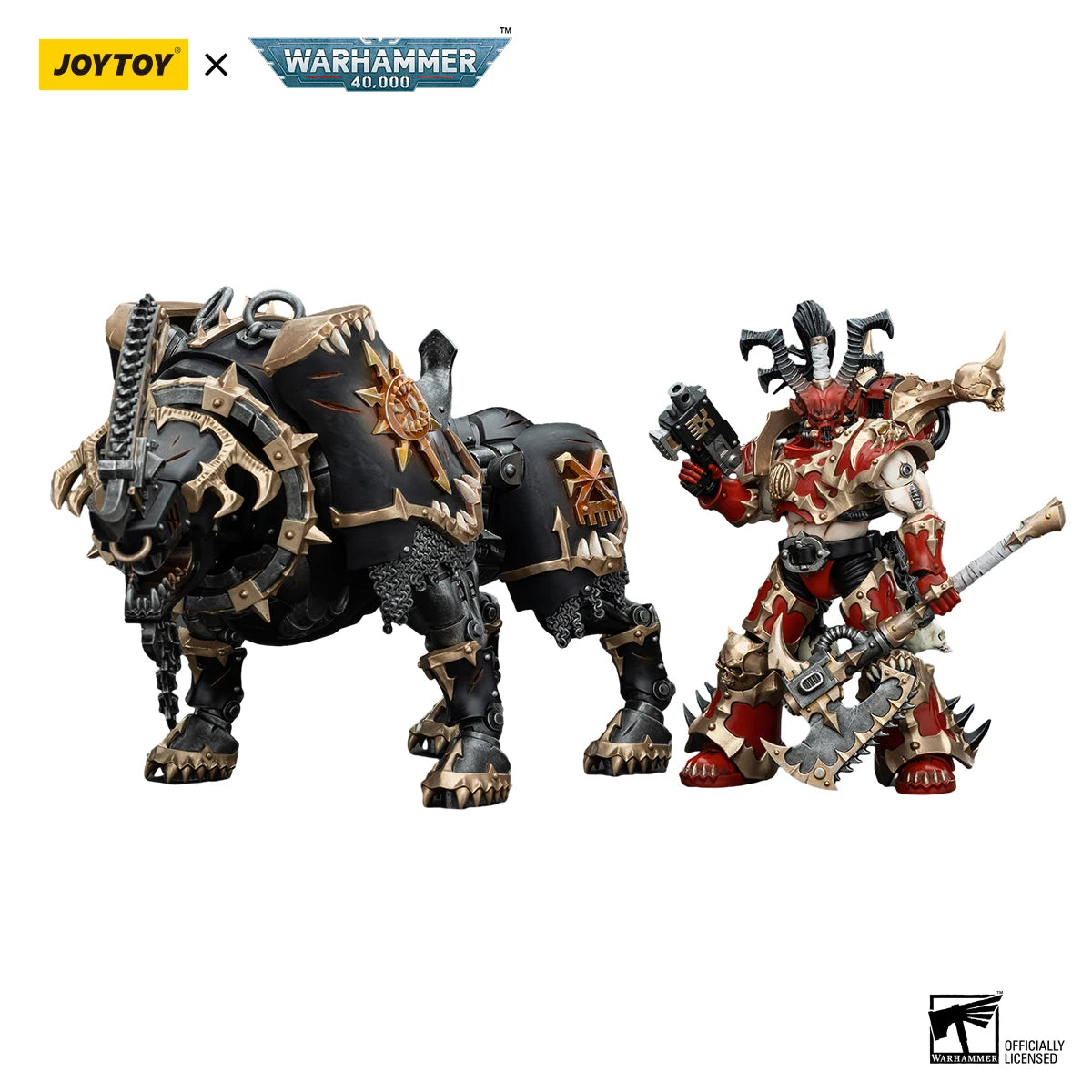 JOYTOY Warhammer 40K 1/18 Action Figure World Eaters Lord Invocatus Anime figures Toys Model