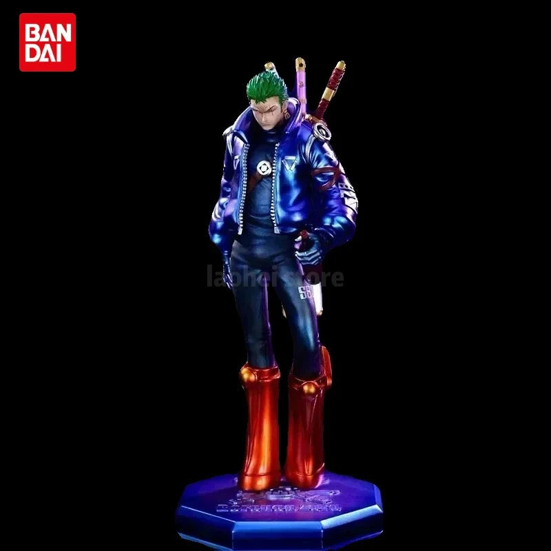Anime One Piece Figures Roronoa Zoro Action Figurine Cyberpunk Zoro Figure Pvc Model Doll Collectible Decoration Toys Gifts