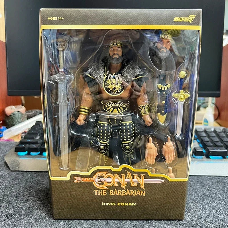 In Stock Genuine Super7 Conan Ultimate Series 4th Wave Of 82 Movie King Conan Model Action Figure Toys Gift