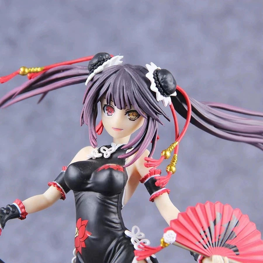 21cm Date A Live - Kurumi Tokisaki In Qipao & Kimono, Standing Pose Anime Figure Model Statue Collection Desktop Decoration Toys