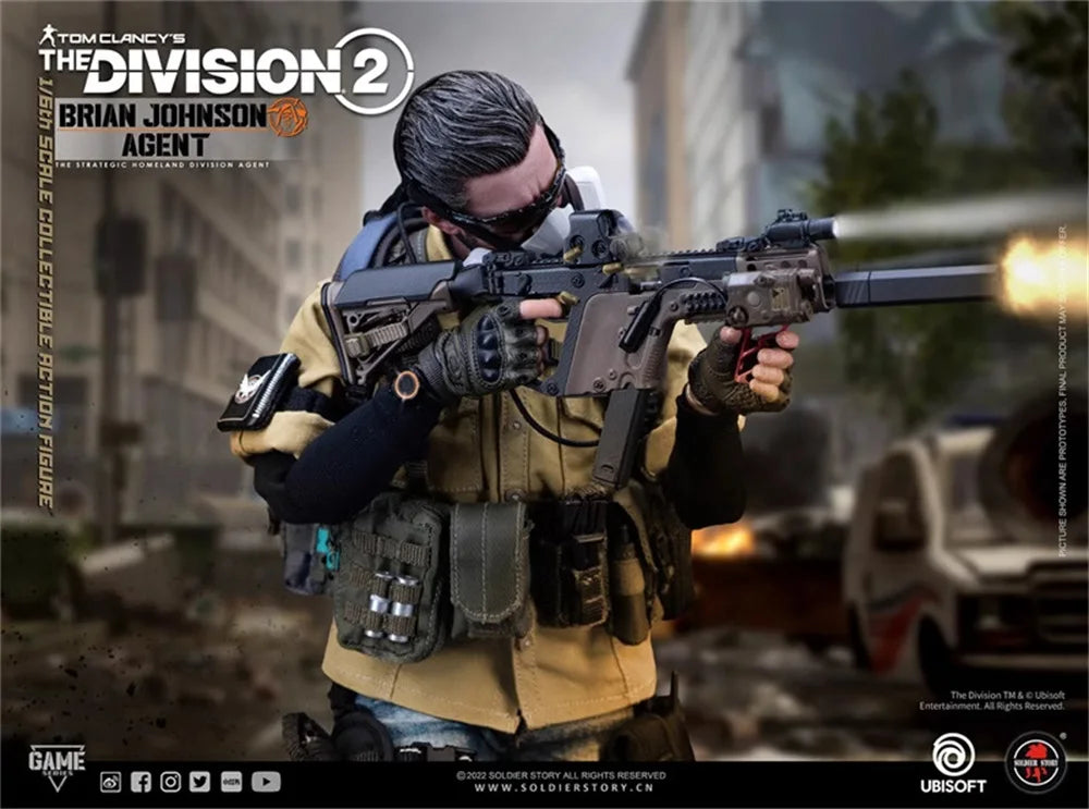 1/6 SoldierStory SSG-005 US. Player Game Division 2 Agent Man Johnson Deluxe Version Full Set Moveable Action Figure For Fans
