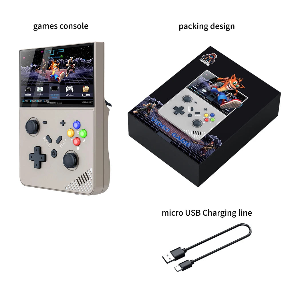 R43Pro 4,3 Zoll HD-Bildschirm LINUX Cortex-A17 Retro-Handheld-Videospielkonsole Open Source Linux-System Ideal für Reisen Kindergeschenk