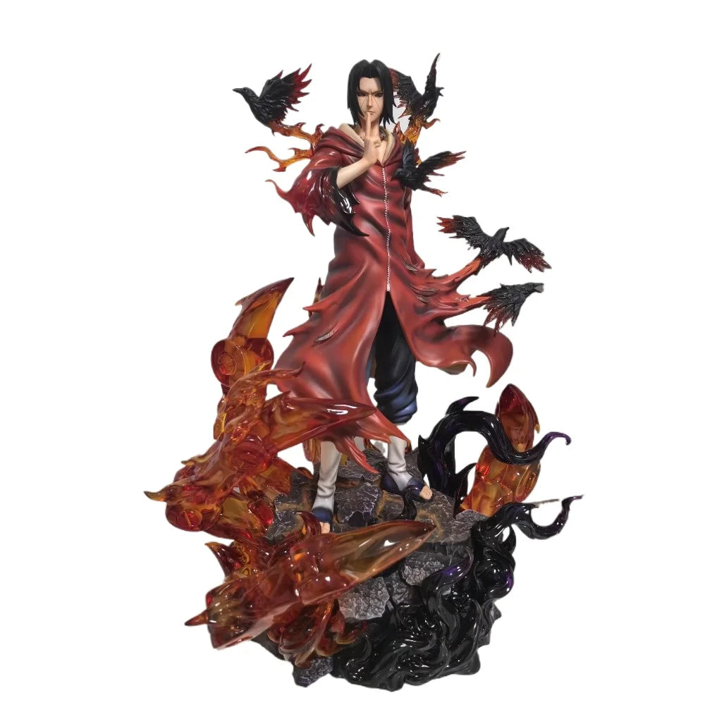 1/6 NARUTO Uchiha Itachi Edo Tensei Anime Figure Peripheral Scene Glow Resin Statue Desktop Decorate Ornaments Birthday Gift Toy